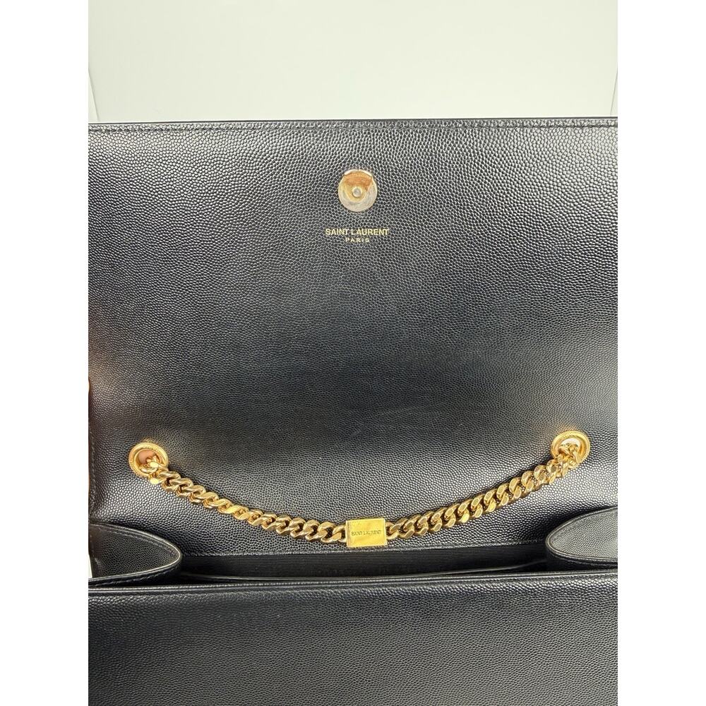 Saint Laurent Grain De Poudre Medium Classic Monogram Kate Satchel Black NFC S - Picture 5 of 15
